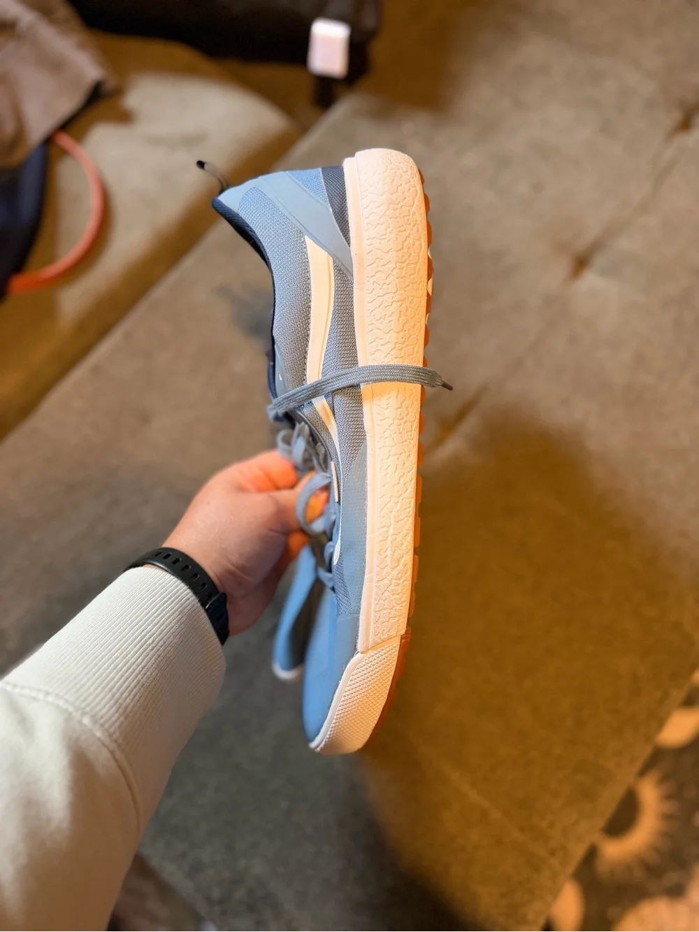Men’s Vans Ultrarange Light Blue and White Sneakers